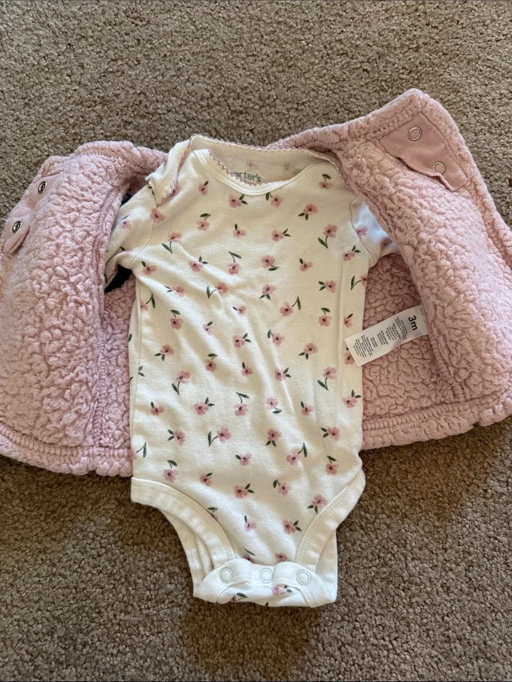 Carters Matching Set with Fuzzy Vest